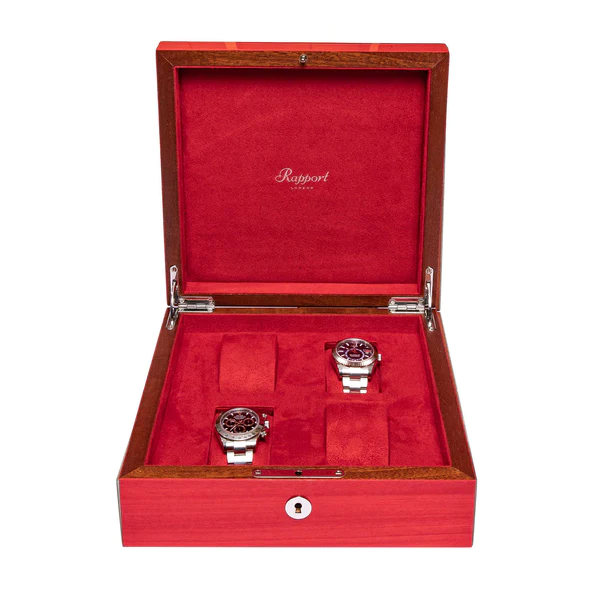 Rapport L420 Heritage Chroma Four Watch Box Red