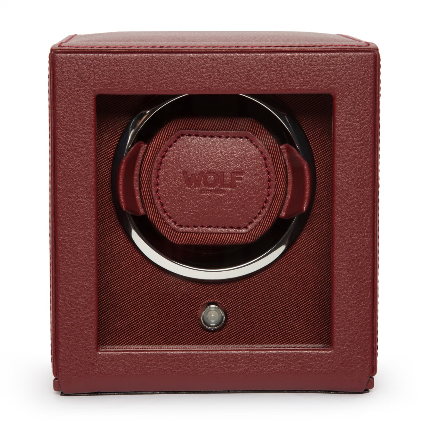 Wolf Cub Single Watch Winder with Cover Bordeaux 461126