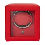 Wolf Cub Single Watch Winder with Cover Red 461172